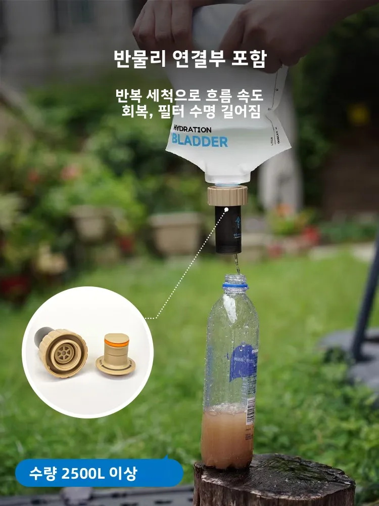 휴대용 야외 정수 빨대 하이킹 직접 음용 필터 야외 생존 필터 비상용 라이프 스트로우 정수 필터