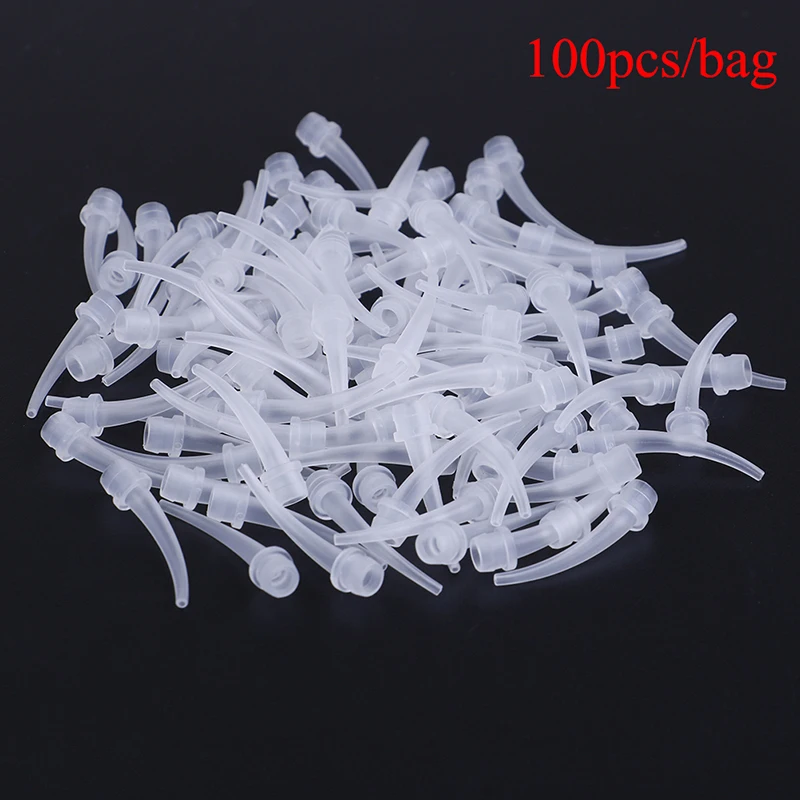 100pcs/pack Disposable Silicone Rubber Mixing Head Dentist Tools Materials Dental Impression