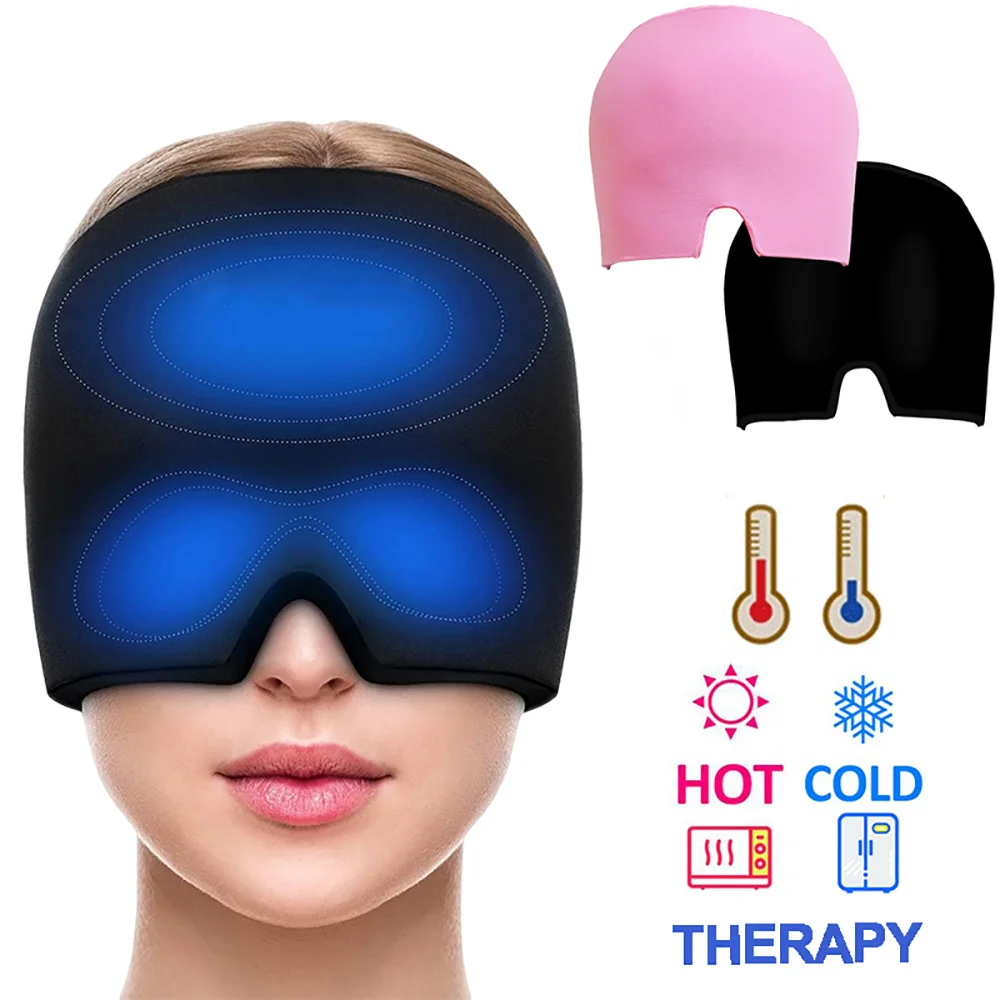 Gel Cold Compress Eye Mask Migraine Relief Cold Compress Therapy Cap ...