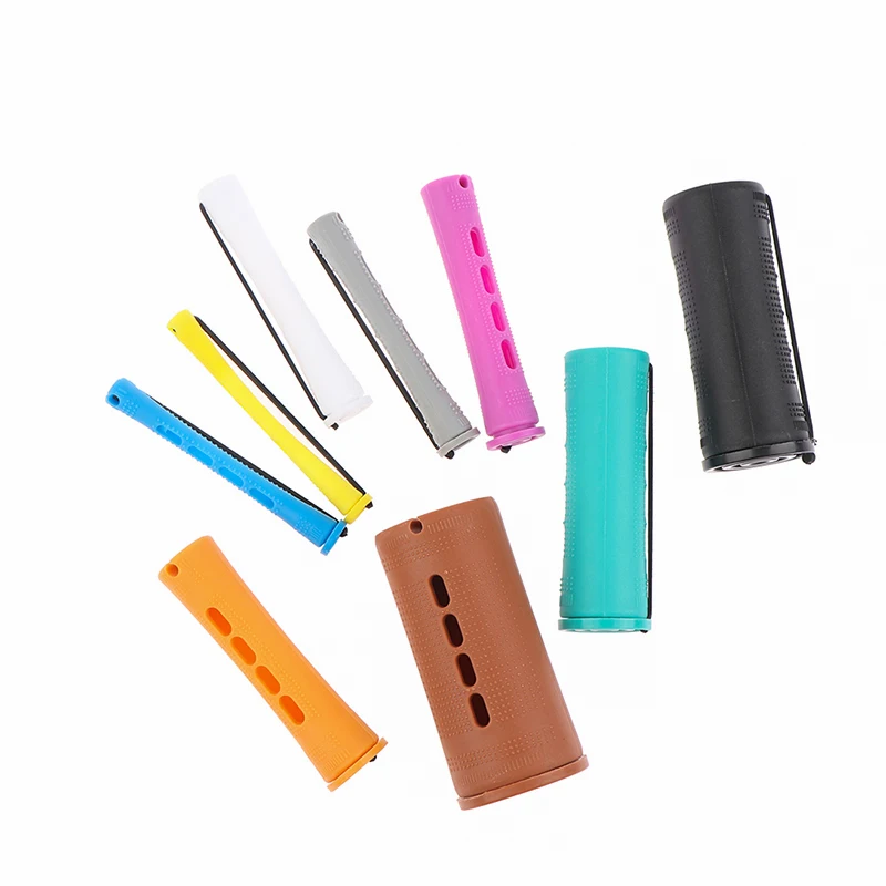 18pcs Extra Big Rubberbands Hair Rollers Cold Perm Rods Curler Bars Hair Clip Curling Fluffy Wavy Maker Styling DIY 1768