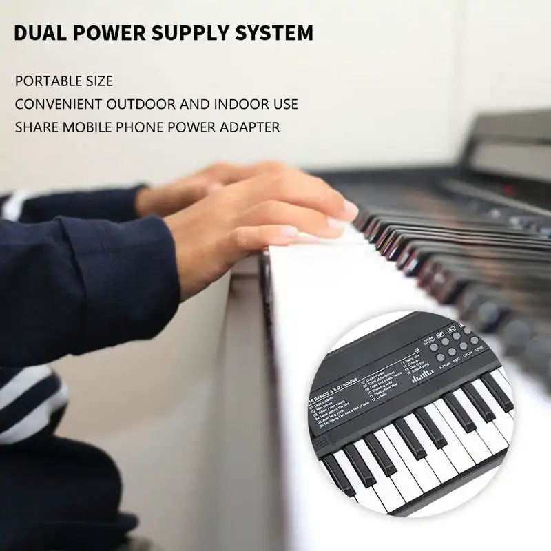 Electronic musical instrument midi control keyboard 37 Key Electronic Music Keyboard Electric Keyboard Piano children's musical instrument toy microphone recording function