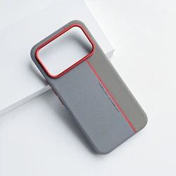 Custodia per telefono protettiva antiurto in pelle PU minimalista con inserto in PC rigido e superficie antiscivolo