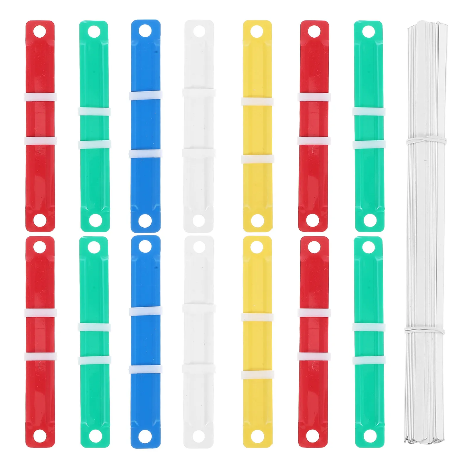 100개 플라스틱 철제 북바인더 클립, 루즈리프 노트북 DIY 플래너 바인딩 스파인 삽입 바인더 스파인 콤