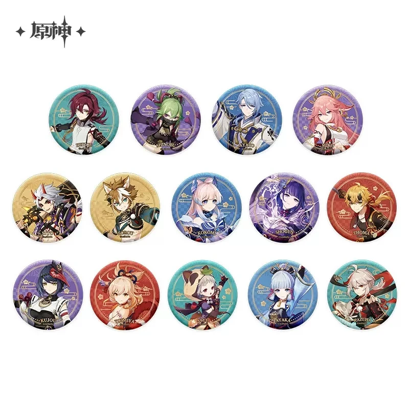 

Game Genshin Impact Theme Series AYATO Character Fashion Badge SHOGUN Anime Cosplay Accessories Halloween Gifts For Kids New