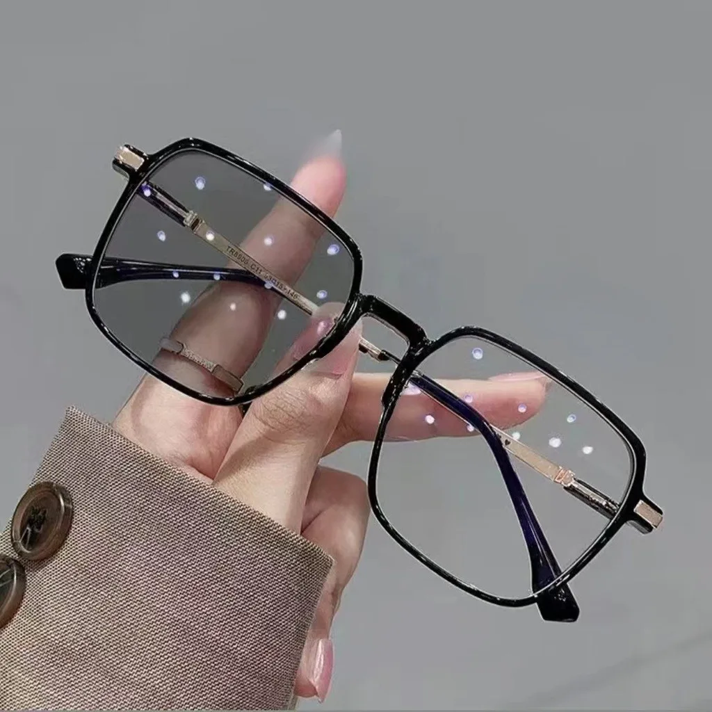 Photochromic Glasses Photochromic Anti Radiation Glasses Metal Eyeglass Woman Men