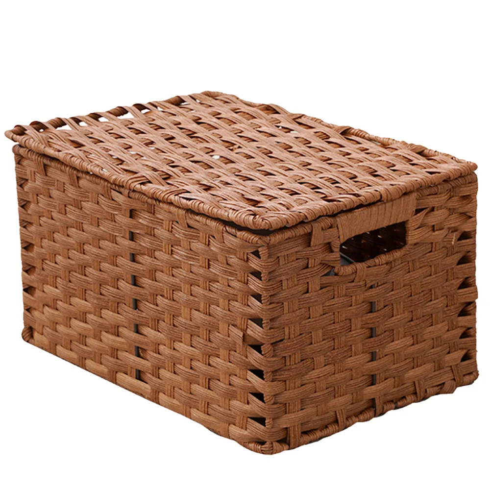 

Storage Baskets Multipurpose Woven Sundries Organizer Box Sundry Desktop Durable Bin