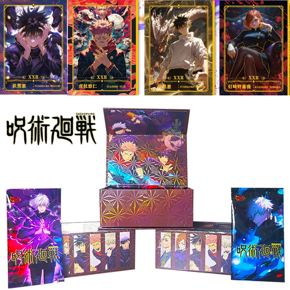 SHUOKA 주술회전 카드 부스터 박스, 첫 번째 총알 애니메이션, 레어 핸섬 캐릭터 카드, 어린이 생일 장난감 선물, 도매..