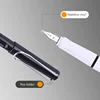 0.38mm 1 Fountain Pen +10 Refills Set Black Blue Red Ink EF Nib Student School Office Stationary Refillable Writing Supplies 4