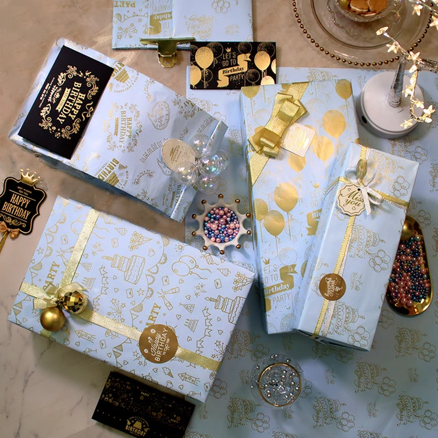 Wrapping Paper Gift Packing Gold  Silver Gold Wrapping Paper - Gold Silver  Tissue - Aliexpress