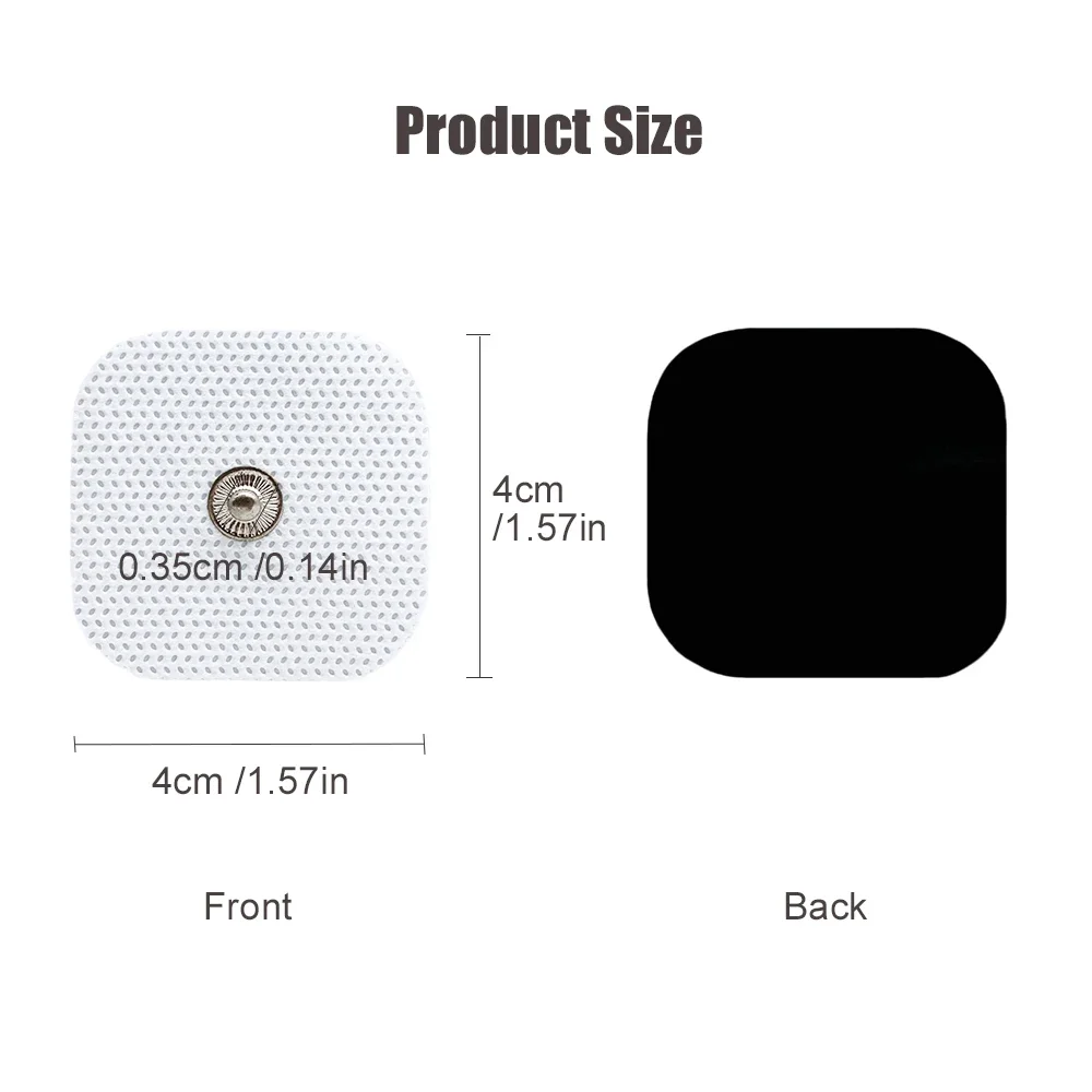 Self Adhesive Non-woven Fabric Replacement Tens Electrodes Pads for Eletric EMS Muscle Stimulator Low Frequency Massager 4x4cm