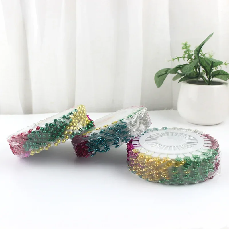 DIY 컬러 진주 광택 바늘 포지셔닝 큰 크기 47mm 부케 장식 진주 바늘, 30 개/플레이트