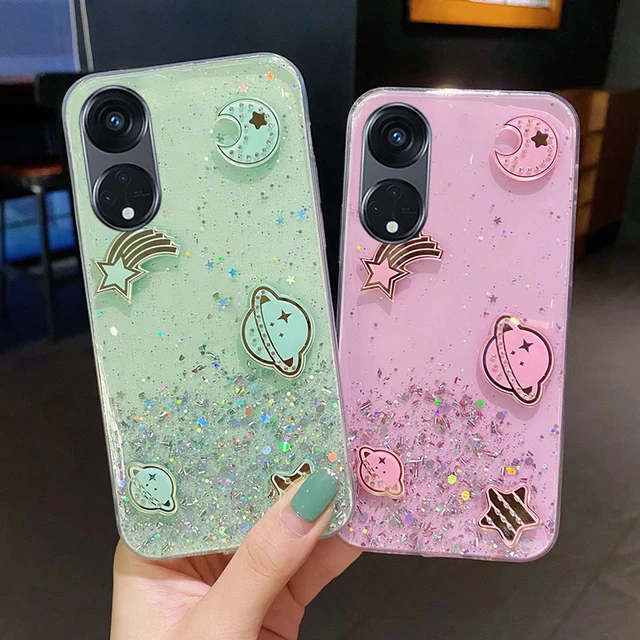 Funda de teléfono para OPPO A98 5G Glitter Star Space TPU transparente  Carcasa protectora suave - AliExpress