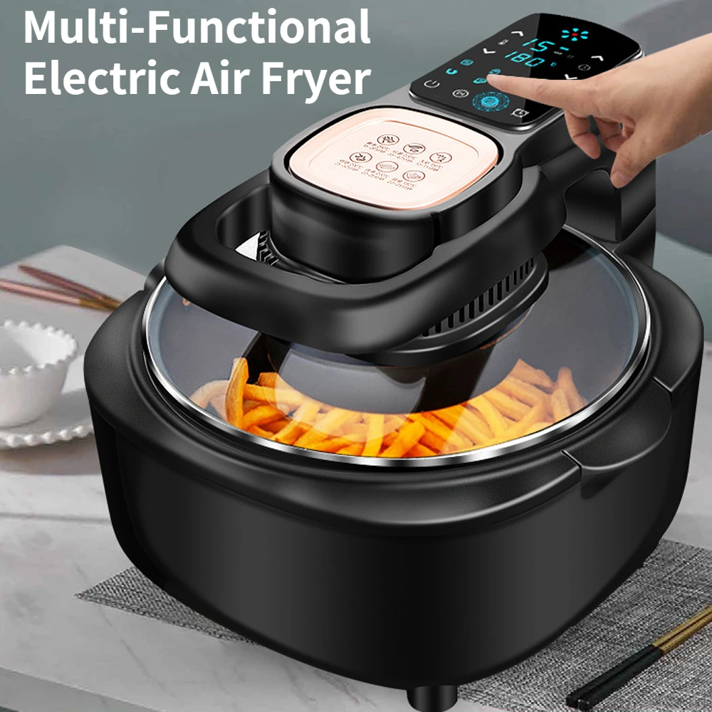 多機能家庭用エアフライヤー,油なし,健康,オーブン,360 °,LEDタッチスクリーン,温度制御 AliExpress
