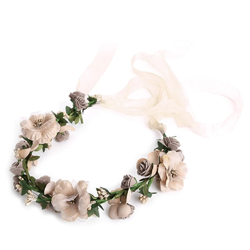 Belvanr Daisy Bloemenhoofdband, 10 stuks, bloemen, haarband, bloemenkrans, haar, bruiloft, roos, bloem, kroon, hoofdband, dames, bruiloft, haarkrans, kroon voor festival, feest