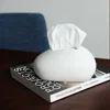 Nordic Tissue Box,Black Ceramic Paper Storage Case,Bedroom Living Room Decor,Napkin Holder，Minimalist style, Korean 4