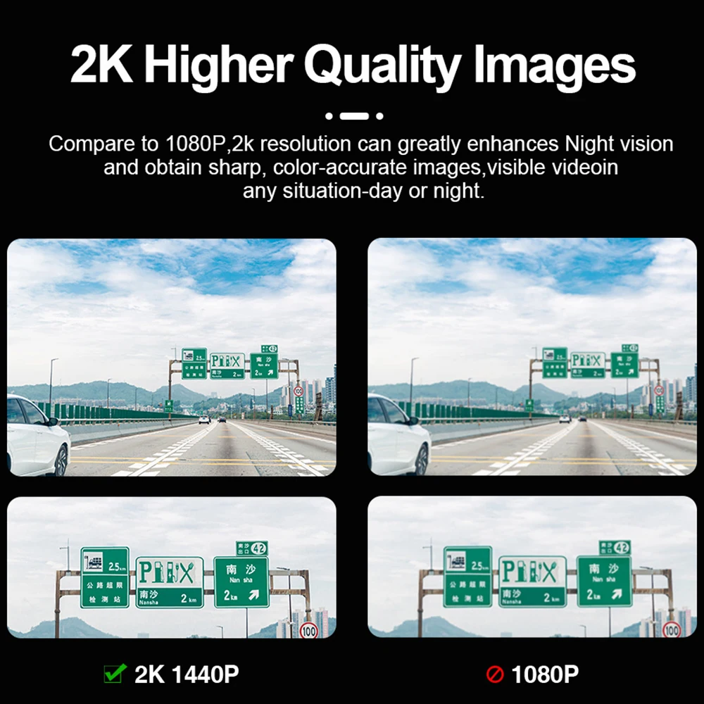  DVR   ķ ī޶, 1440P HD ̺   , ߰ ð, ڵ  ڽ, GPS ڵ ׼, 2k