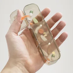 Large Weekly Pill Organizer with Dispenser and Medicine Storage (Transparent 1Pc)