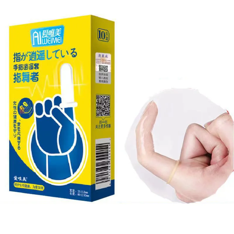 Reusable Condom Finger Sleeve Vaginal Massager female Masturbation G spot Stimulator Clitoris Stimulator Sex Toys for couples
