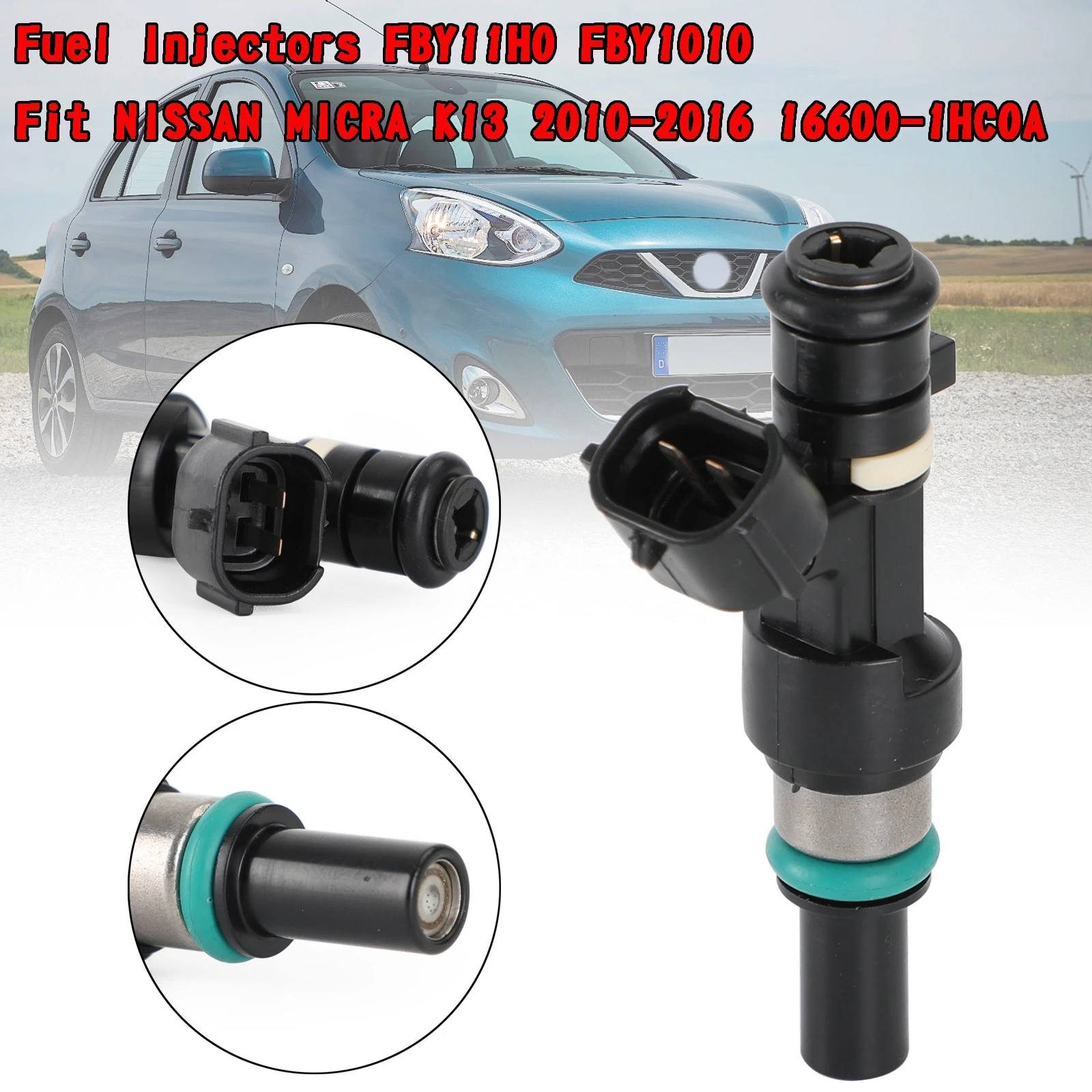 

Топливные форсунки Areyourshop FBY11H0 FBY1010, подходят для NISSAN MICRA K13 2010-2016 16600-1HC0A, 1 шт.