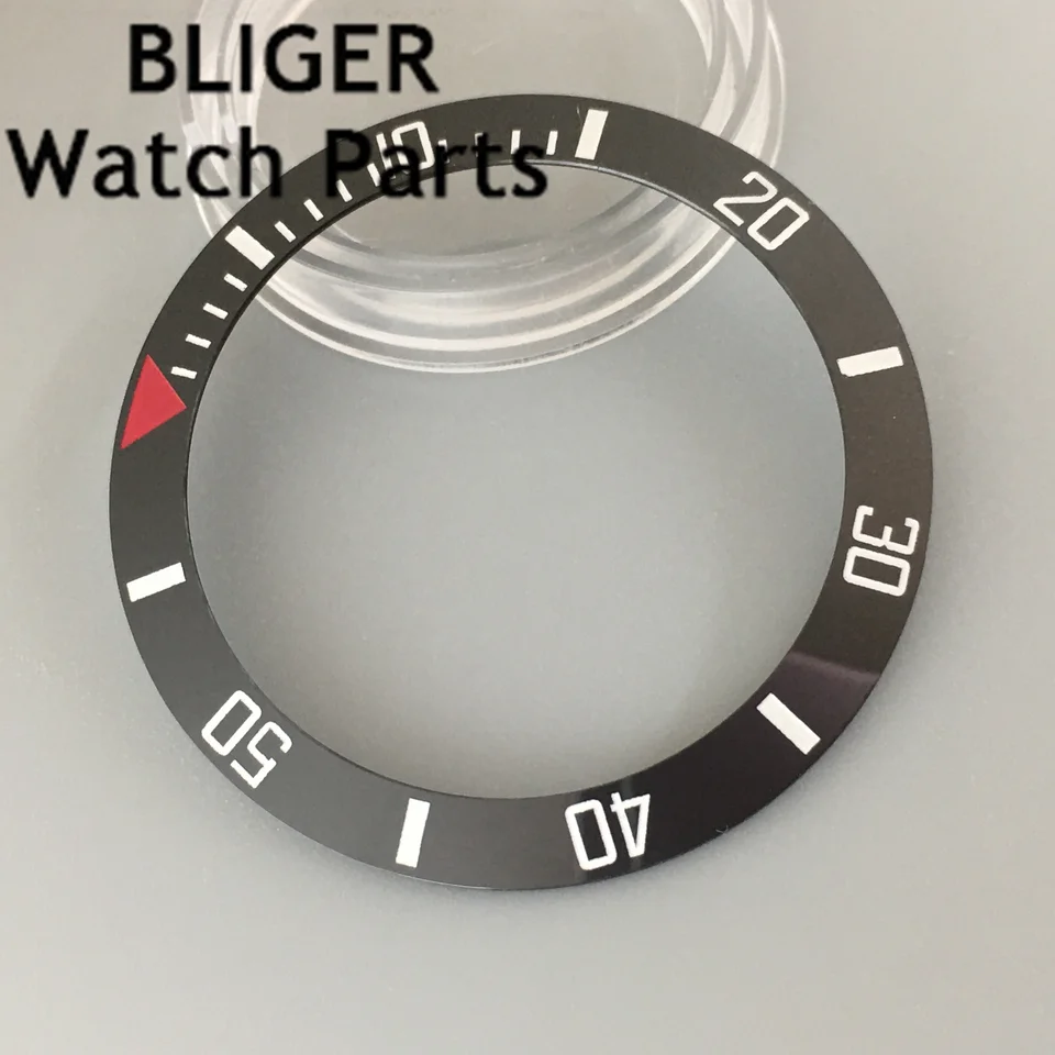腕時計　部品　BLIGER　R　カスタム BLIGER 35.4mm Ceramic Watch Bezel Insert Fit 38mm Watch Case
