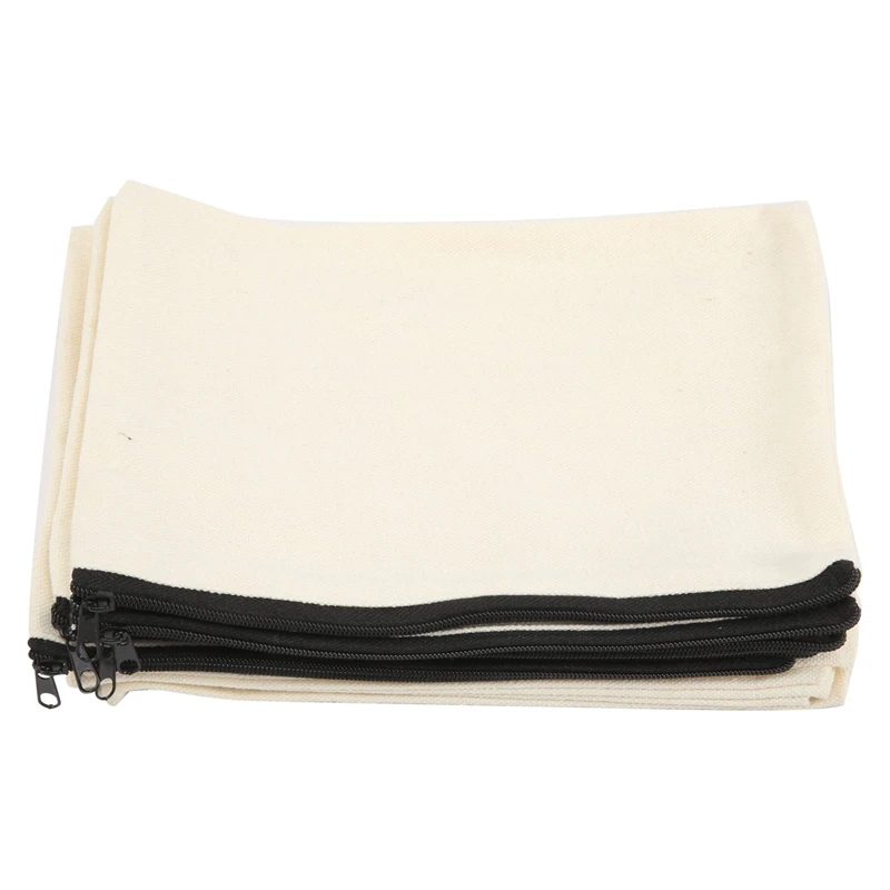 캔버스 지퍼 백, 빈 DIY 공예 파우치, 여행 화장품 메이크업 가방, 필통, 파티 선물 가방, 동전 현금 푸르, 12 팩