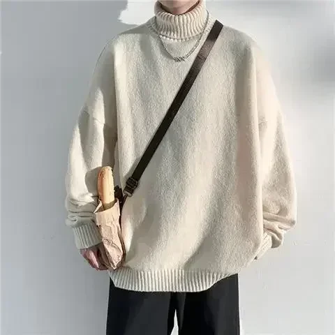 thumbnail image 1 of Suéteres de punto para hombre, ropa gráfica bonita para hombre, jerseys estampados de cuello alto, jerseys negros de cuello alto, S, diseñador de lujo, nuevos en ropa informal, 1 of 5