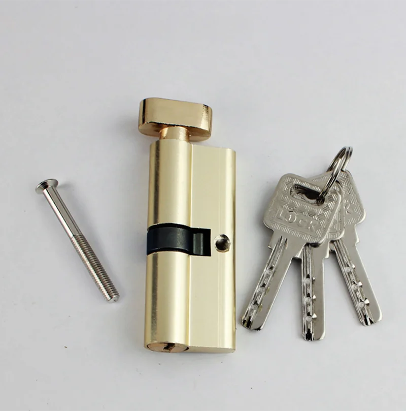 70 Lock Cylinder With 3 Keys Wooden Door Lock Cylinder Anti-Theft Entrance Alloy Door Indoor Lengthened Core