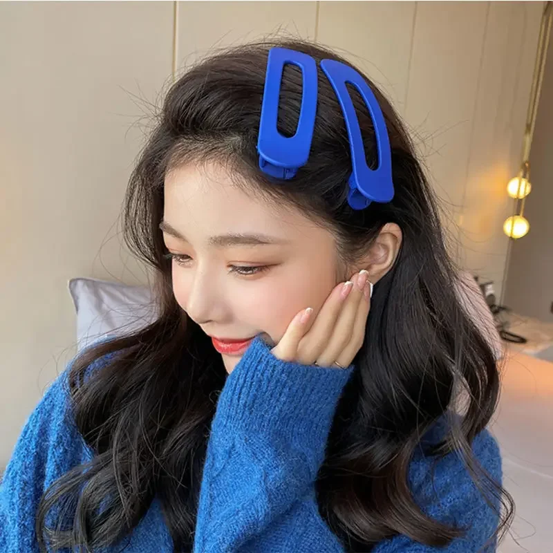 Koreanische Mode Matte Haar Clip Einfarbig Mädchen Haar Clip Mit Zähne Anti Slip Bb Haar Clip Matte Grips Pony Barrettes