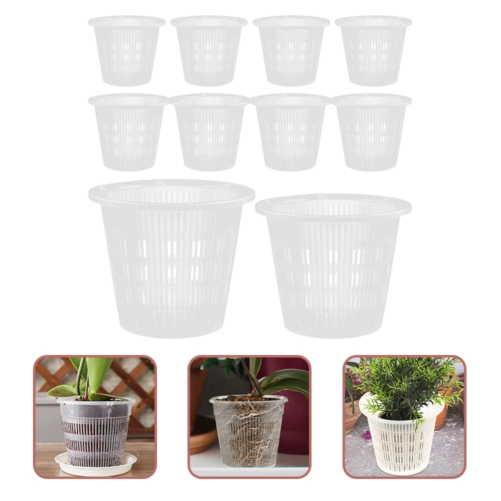 

Clear Plastic Orchid Pots Breathable Orchid Planters Plant Nursery Pots for Indoor Outdoor Plants