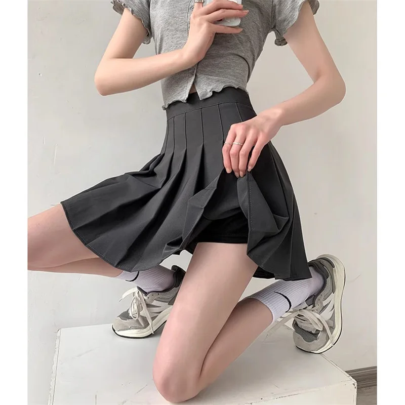 Sexy Women Pleated Skirts High Waist Summer Vintage Kawaii Mini Skirts Y2K Korean Tennis Student Cute Jk Short Skirt Dance Skirt