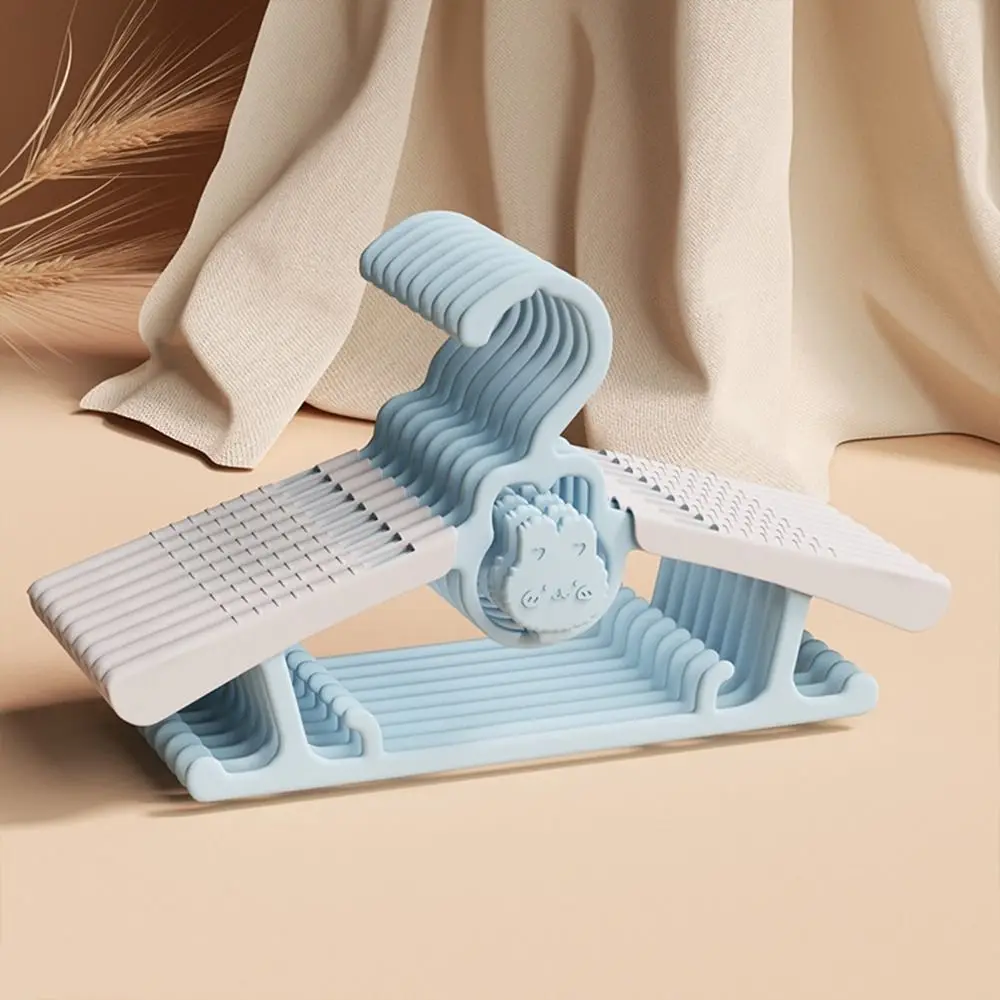 10Pcs Cute Plastic Telescopic Baby Hangers Non-slip Space Saving Child Clothes Hanger Windproof Kids Coat Hanger Kids Room 5