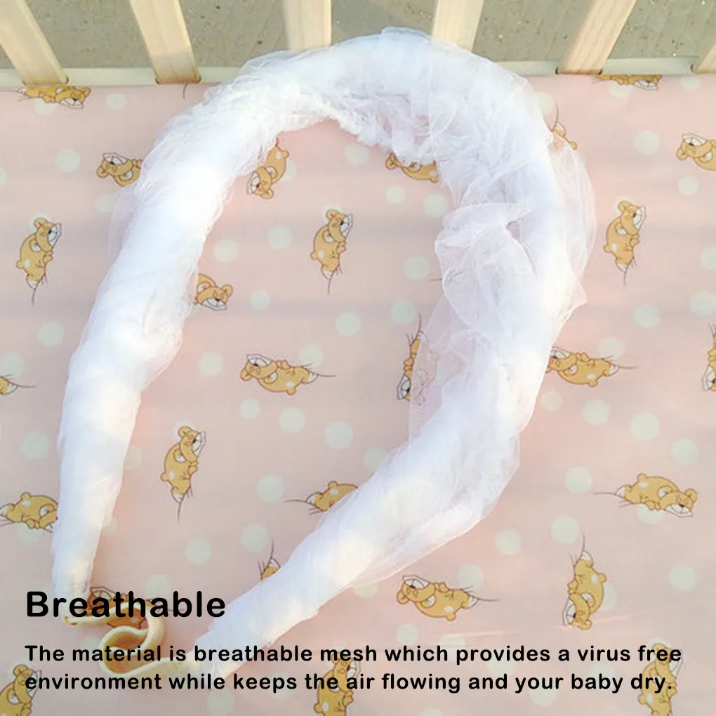 Crib Mosquito Net Universal Mosquito Crib Cot Mesh Canopy Portable Baby Bed Support Tent