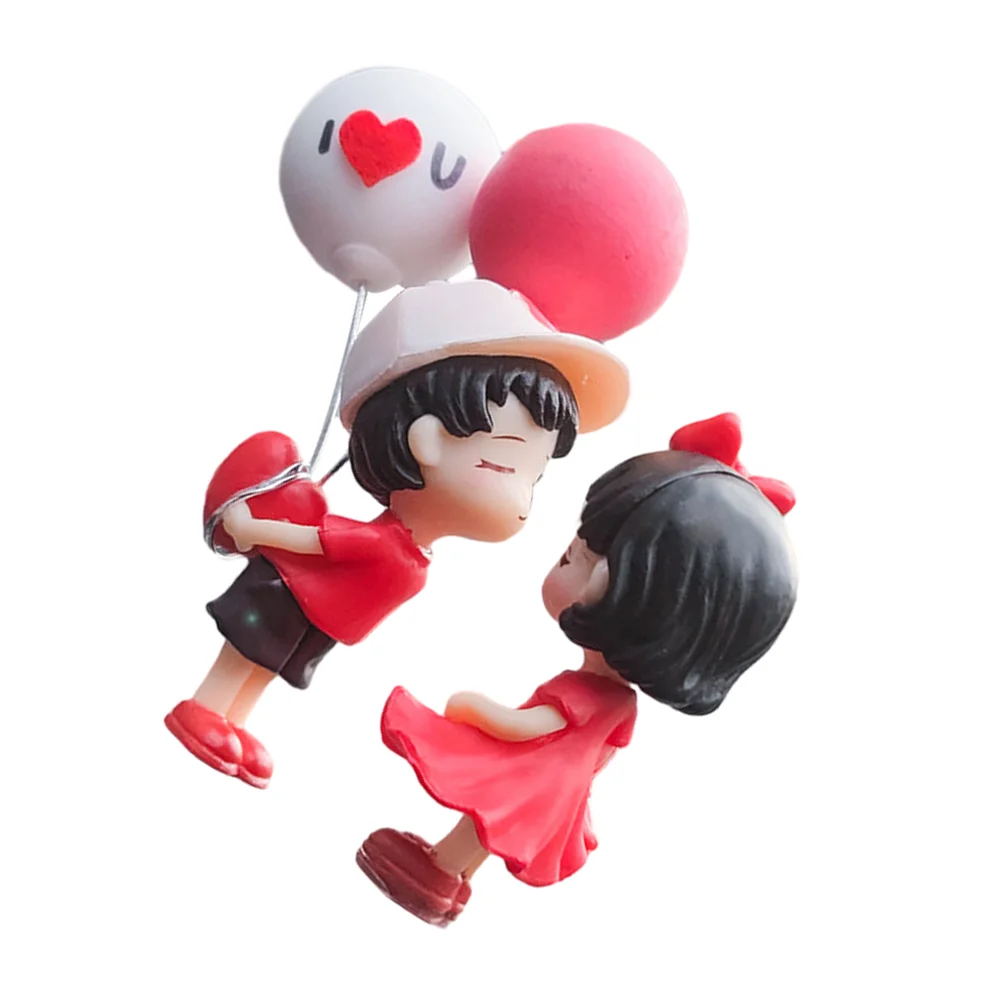 

Car Ornaments Decorations Interior Couple Figurines Balloons Dashboard Resin Accessories Lovers