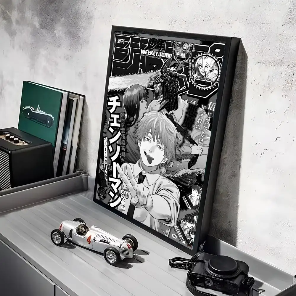 C-Kettensäge Mann Anime Poster Aufkleber HD wasserdichte Malerei Wandkunst für Schlafzimmer Wohnzimmer Home Decor Dekoration Geschenk – Detail 11