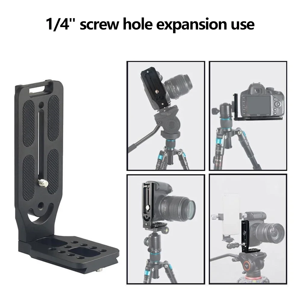 DSLR Camera L Bracket Vertical Horizontal Video Switching Tripod Quick Release Plate Camera Tripod Plate Camera L Plate Camera Base Plate Camera Mount Plate for Canon Nikon Sony