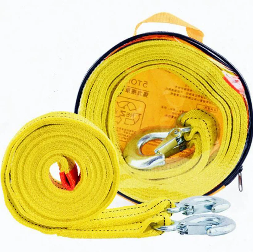 Fune Di Traino Auto Pesante – Capacità Da 5 A 25 Tonnellate, Lunghezza 6 Metri (15T), Con Ganci A U E Custodia, Kit Di Recupero Professionale - 4