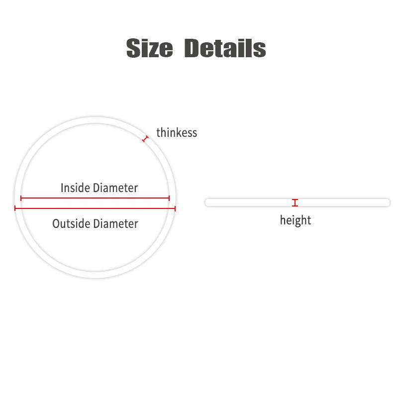 Enhanced Product Title:  
Durable Red Plastic I-Ring Gasket for Watch Case Bottom Cover