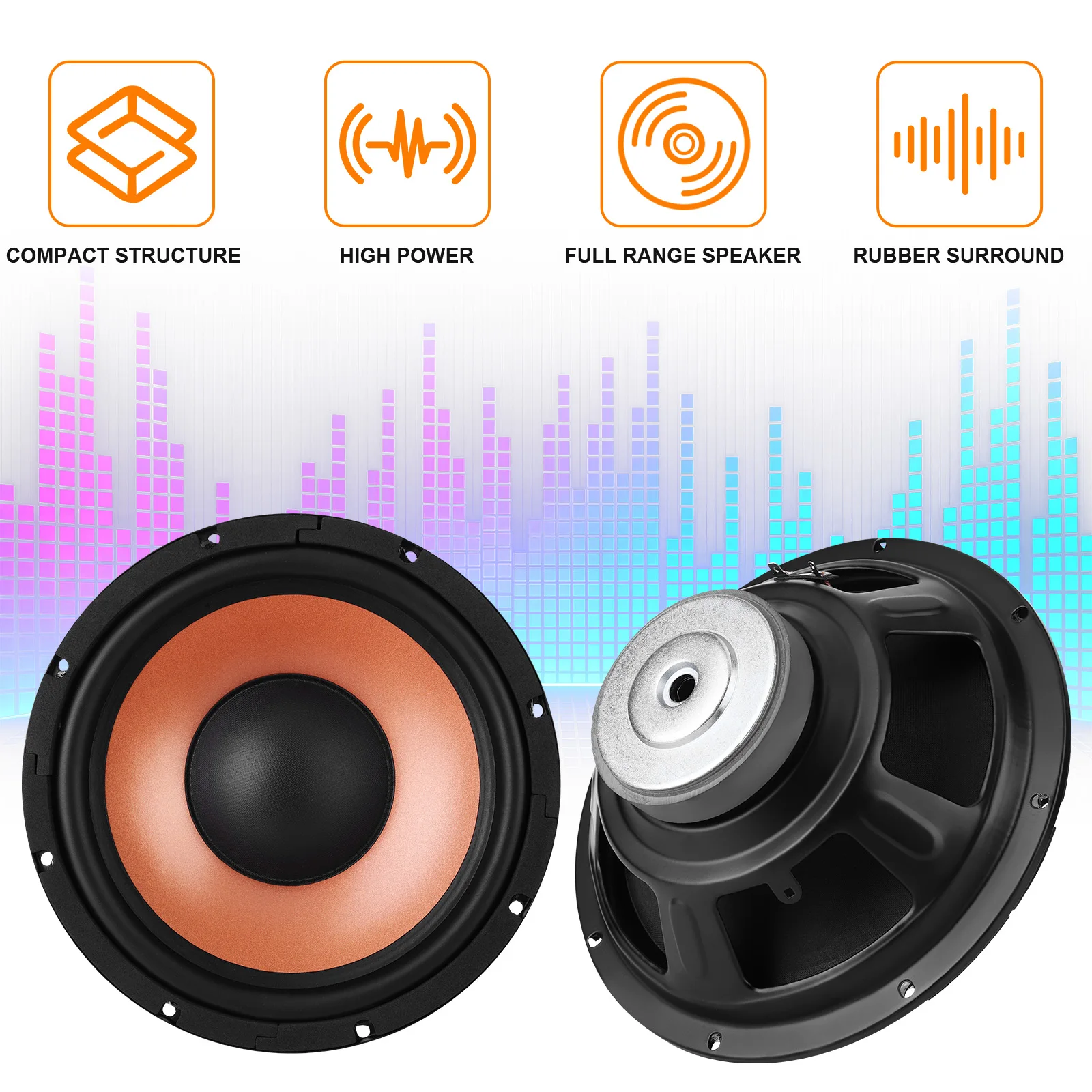 Car Audio Speakers 10 Inch Subwoofer Music Stereo