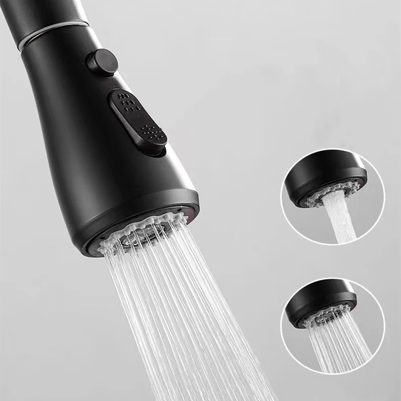 

Kitchen Tap Sprayer Spout Matte1PC Black Pull Down Faucet Spray Head Kitchen Sink Faucet Nozzle Replacement Part Faucet Head