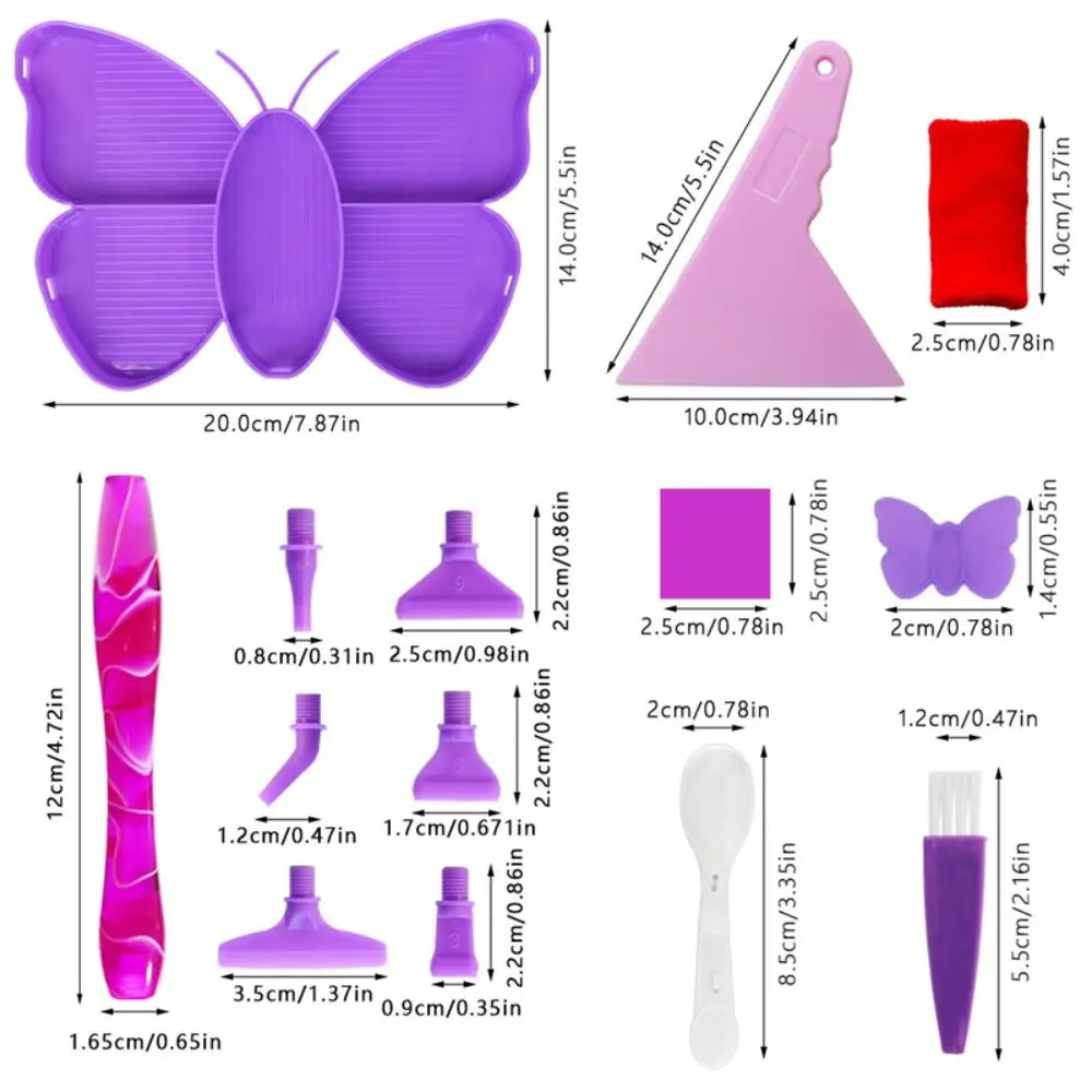 Butterfly Grid Drill Diamond Art Tray