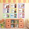 15Pcs Classroom Poster Rules for The School Class A4 size Posters for Kindergarten Preschool Decora Education toys 4
