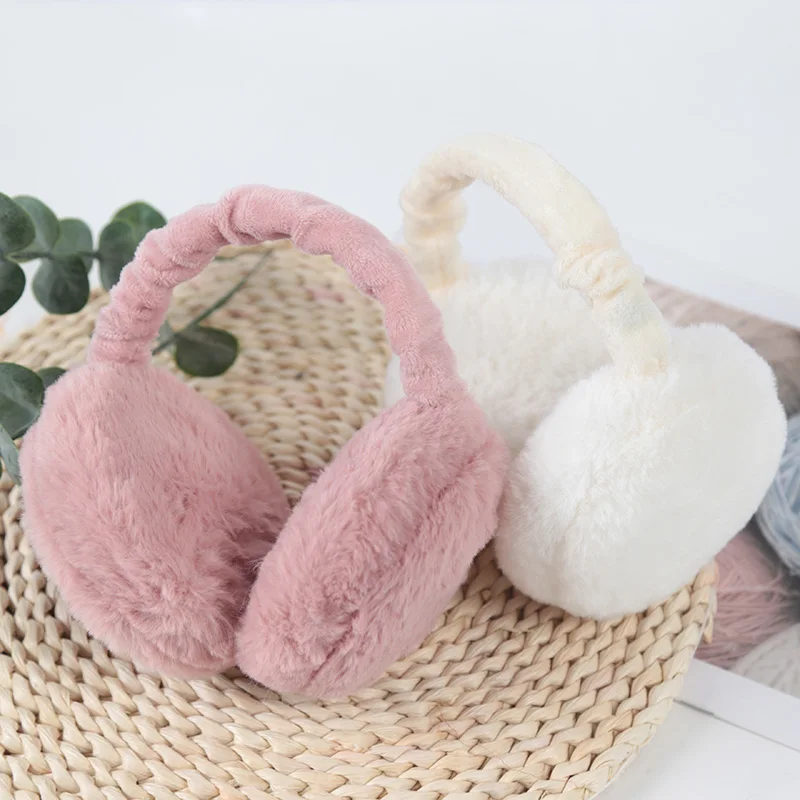 Women Foldable Ear Cover for fur earmuffs,warm earmuffs Cute Earmuffs Ear Protection Outdoor Warm Plush Soft Anti-freeze Simple