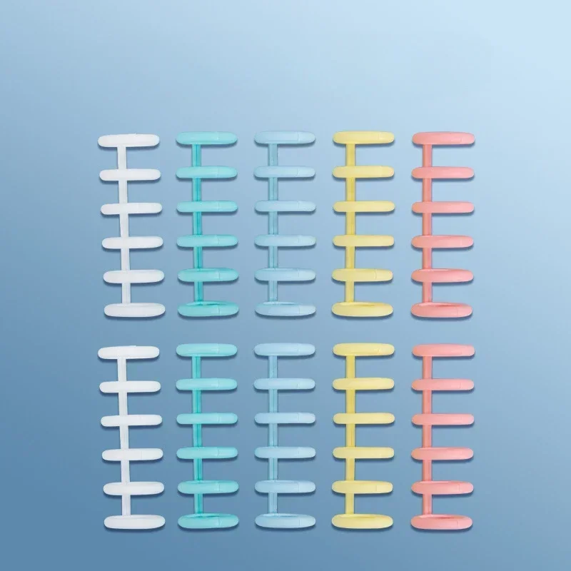 스크랩북 앨범 바인더 나선형 바인딩 클립, 6 홀 루즈 리프 바인더 링, 귀여운 문구, 학생 학교 용품, 10 개, 신제품