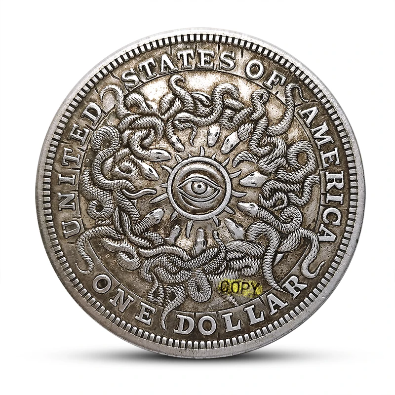 Us Hobo Coins Sky Eye Snake Coin Liberty Da Collezione Placcato Argento Copy Coin Gifts