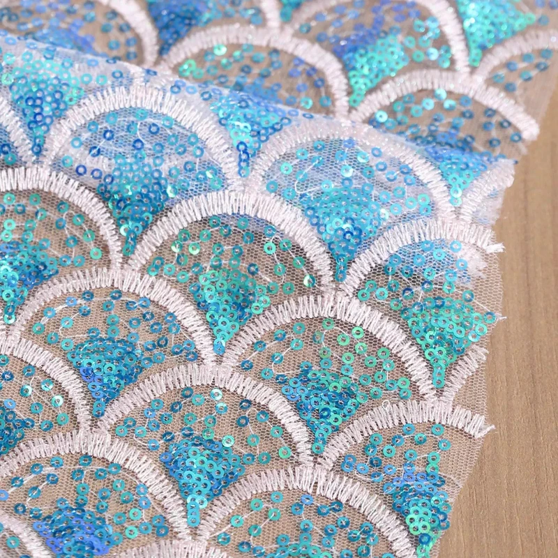 Sequin Mesh Embroidery Fabric 1