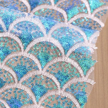 Sequin Mesh Embroidery Fabric 1