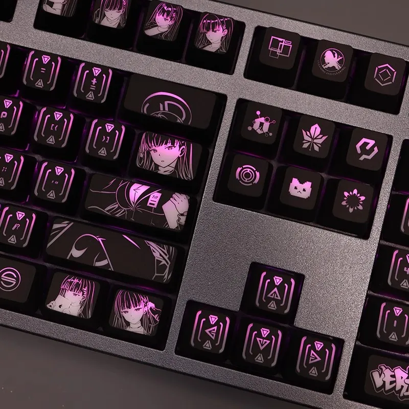 Teclado Retroiluminado para Logitech Arquivo Azul Rio Tsukatsuki G610 g Pro x Razer Blackwidow Huntsman Corsair K70 K100 Conjunto - Imagem 5