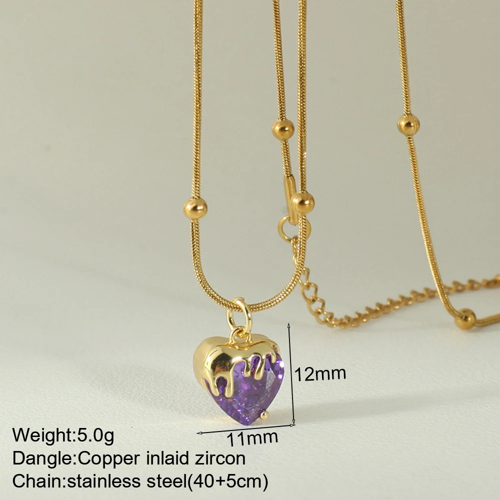 Collane E Pendagli Di Bigiotteria D'argento Cuore Placcato - Foto 6