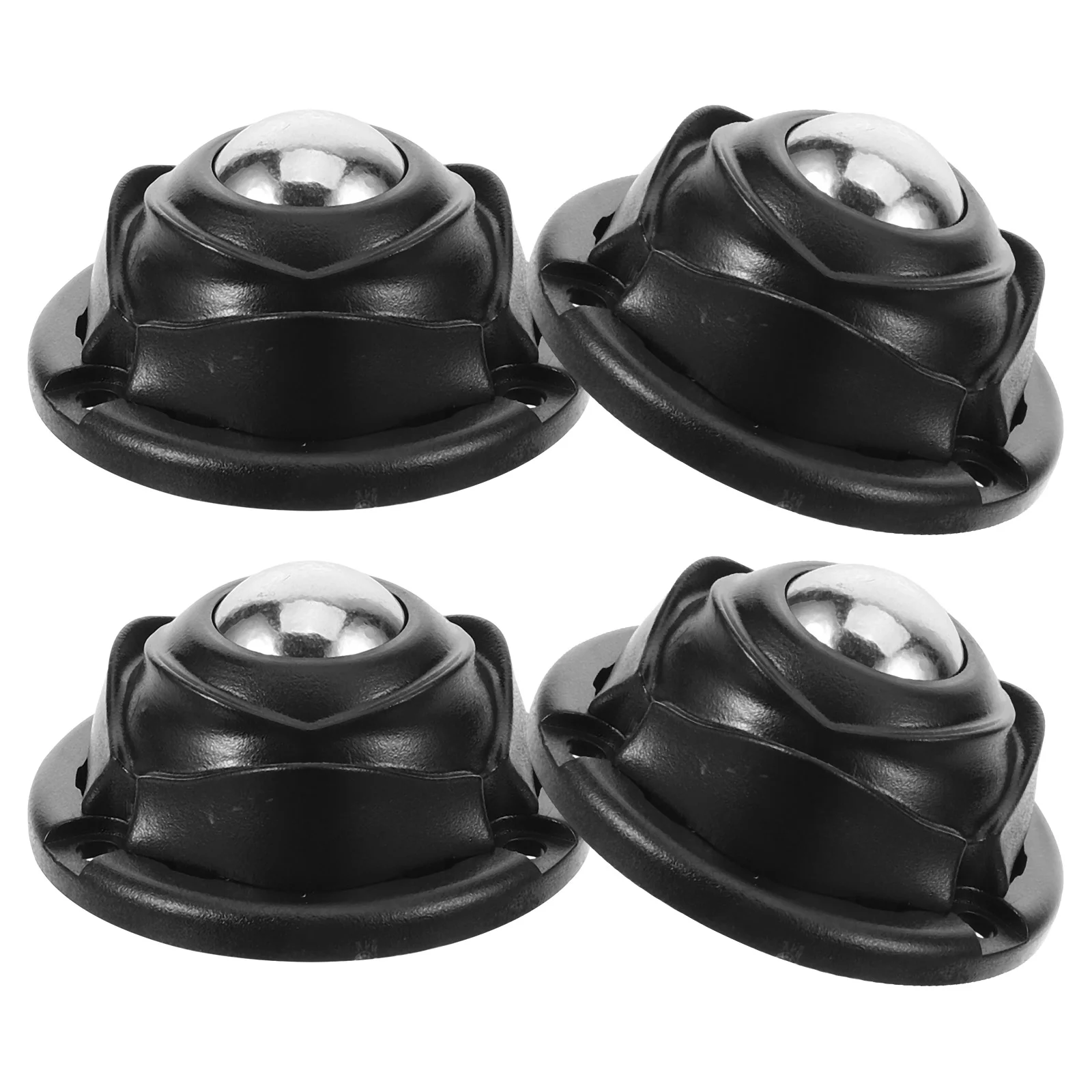 

4 Pcs Self Adhesive Casters Swivel Wheels for Small Appliances Roses No Punching Kitchen Mini Plastic Steel Trash Can