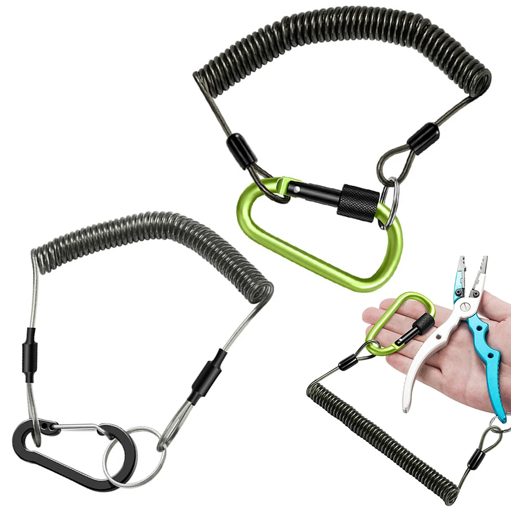 

5 шт., спиральные плоскогубцы для рыбалки, с карабином